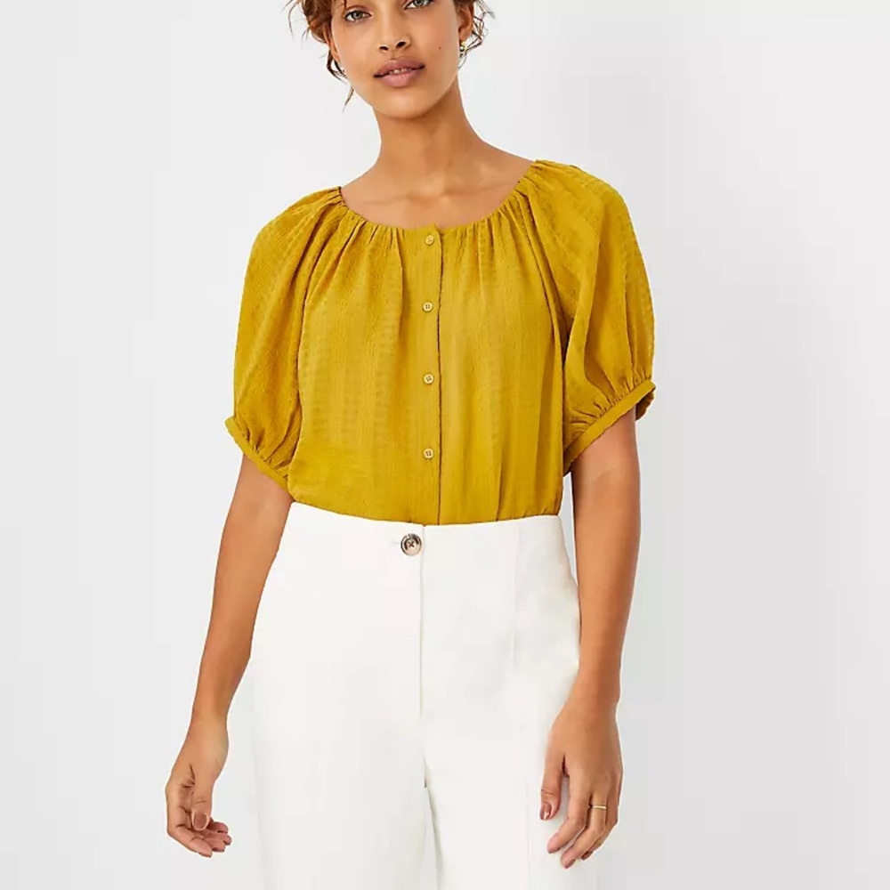 Ann Taylor | Mustard Yellow Women's Top | Sz S